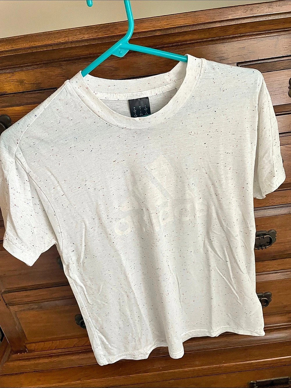 adidas Off White Confetti Graphic Tee Short Sleeve Small
